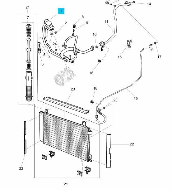 vf commodore air conditioning pipes