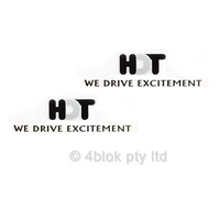 HDT We drive excitment 1/4 window decals pair x2