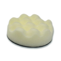 PTW Tools 75mm Hook Loop Waffle White Polish Sponge Soft Pad MG-SWW75