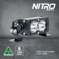 Nitro Maxx 12W 4" Single Row Light Bar