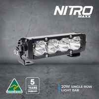 Nitro Maxx 20W 7" Single Row Light Bar