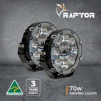 RAPTOR 70w LED 7" High Power Driving Light Pair