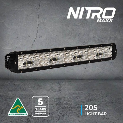 NITRO MAXX 24" HIGH POWER LED LIGHT BAR - 5700K - BLACK RIM - BASE MOUNTS