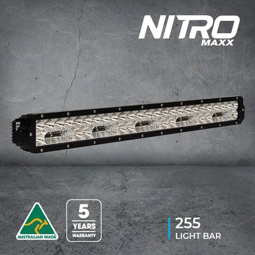 NITRO MAXX 30" HIGH POWER LED LIGHT BAR - 5700K - BLACK RIM - BASE MOUNTS