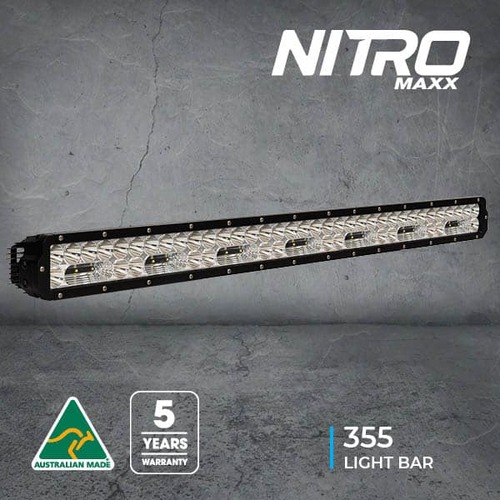 NITRO MAXX 40" HIGH POWER LED LIGHT BAR - 5700K - BLACK RIM - BASE MOUNTS