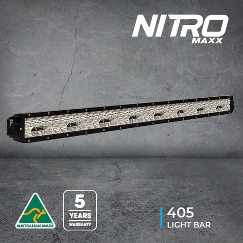 NITRO MAXX 45" HIGH POWER LED LIGHT BAR - 5700K - BLACK RIM - BASE MOUNTS