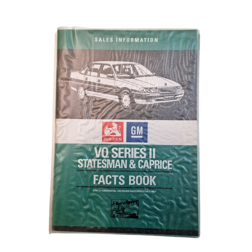 Original Holden VQ Sales Facts Book & Launch Kit Dealer Confidential