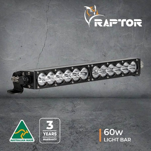 RAPTOR 60 LED 14.5" LIGHT BAR - COMBO - 5700K - BLACK RIM