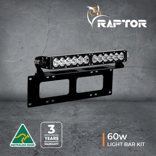 BLACK NUMBER PLATE MOUNTING KIT WITH RAP060LBV2 - INCLUDES WIRING HARNESS & HARDWARE