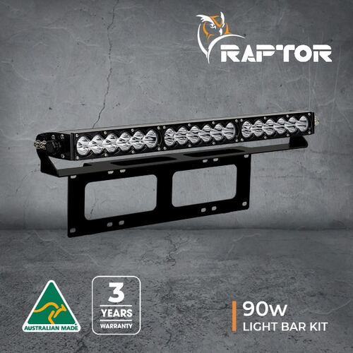 BLACK NUMBER PLATE MOUNTING KIT WITH RAP090LBV2 - INCLUDES WIRING HARNESS & HARDWARE