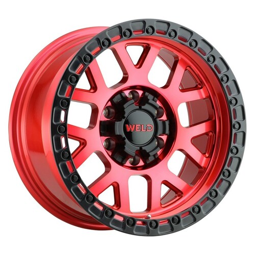 Silverado GMC 2500 20 x 10 Cinch Weld Off-Road Wheels Set Of 4 Candy Red